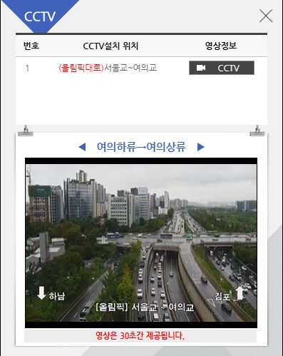 서울도시고속도로 교통정보 도로상황 CCTV 보는 방법